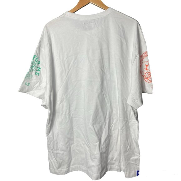 NWT Hustle Gang Men's White Relaxed Fit Graphic Print Born For This T-Shirt 3XL - Picture 2 of 12